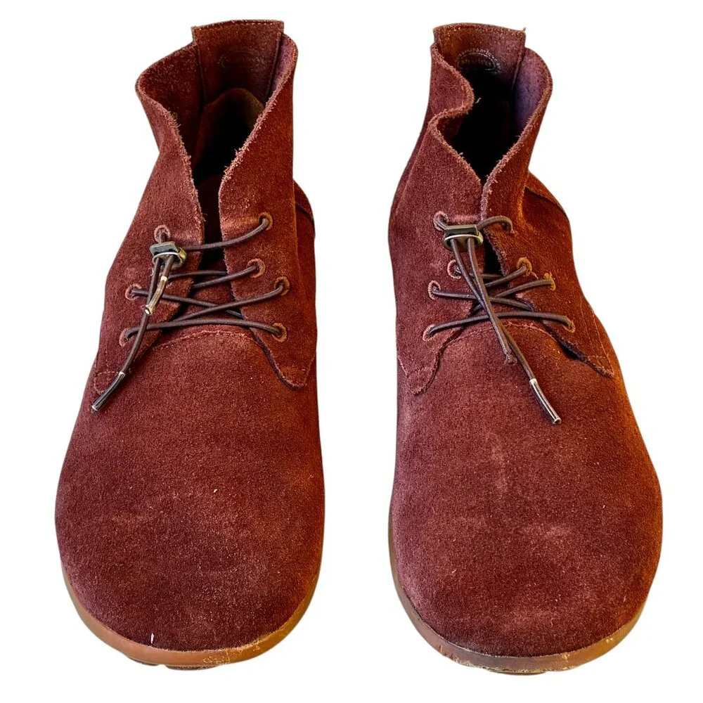 John Fluevog Earth Angel Budapest Brown Suede Chukka Boots Mens Size 13
